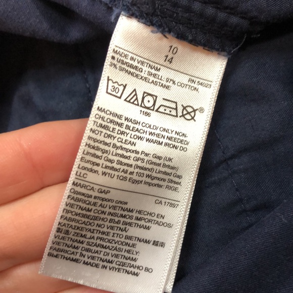 Gap city short size 10 in navy blue chino fabric - Picture 5 of 5
